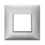 Placca 2M BS tecnopolimero Silver - Vimar 14647.27