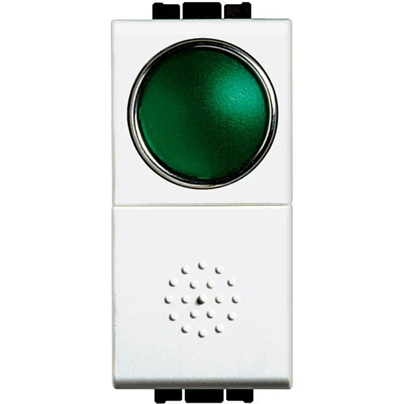 light - pulsante 10A + portalampada verde - BTicino N4038V