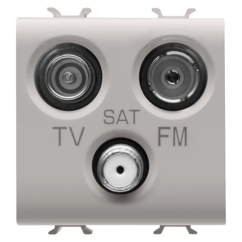 PRESA TV+FM+SAT 2M BEIGE - Gewiss GW13382