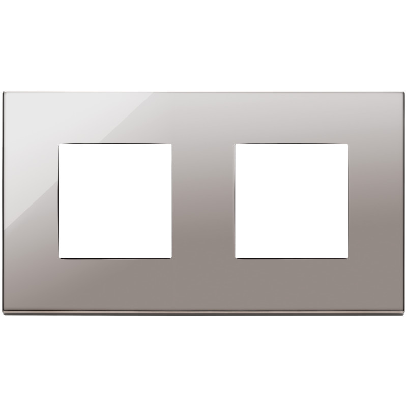 Placca 4M (2+2)int71 cromo nero - Vimar 22643.83