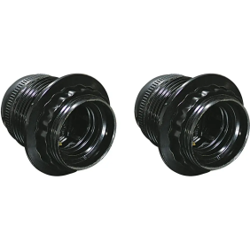 kit - 2 portalampade Edison filettati nero - BTicino S761N