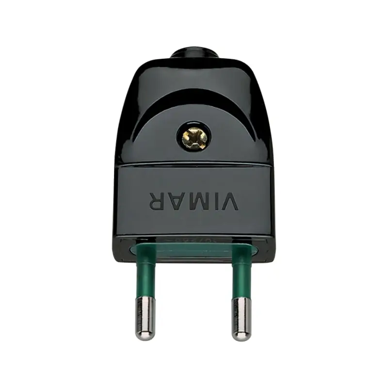 Spina 2P 10A S10 assiale nero - Vimar 00200