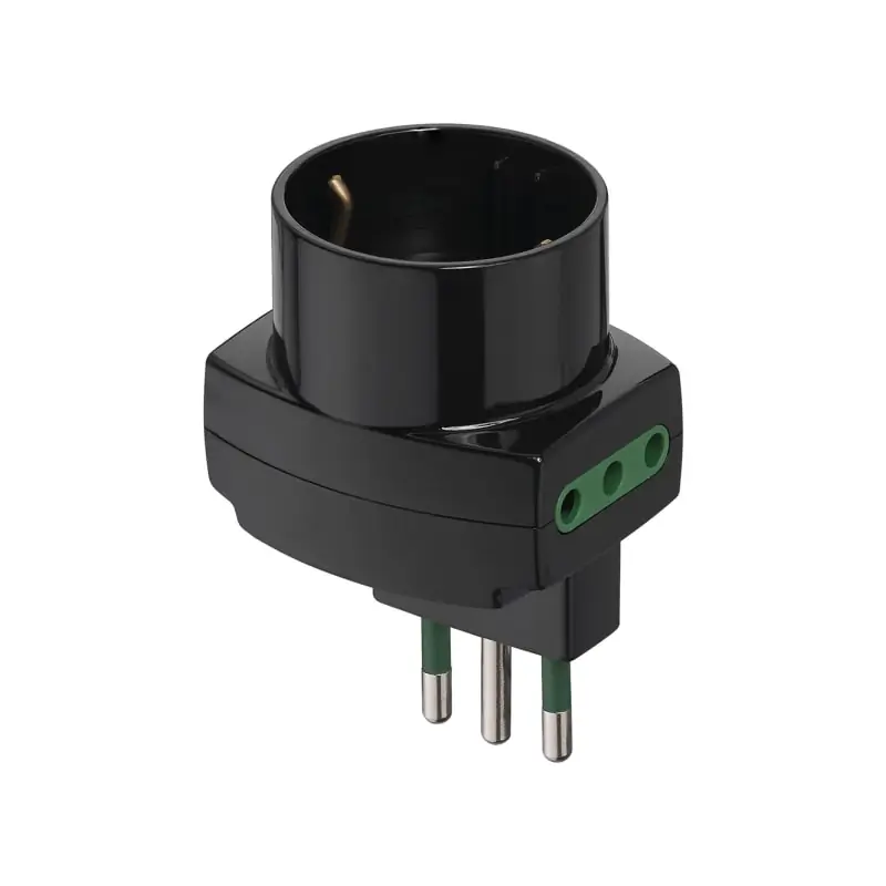 Adattatore sfals.vert.S11+2P11+P30 nero - Vimar 00313