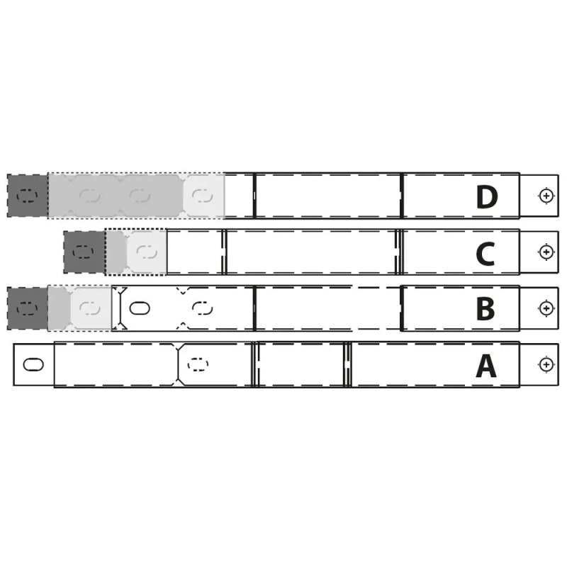Kit collegam M250 oriz barre fino 630A est - BTicino TKC250E