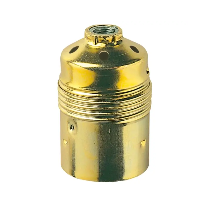 Portalampada E27 M10x1 cm+cpt/lis ottone - Vimar 02142