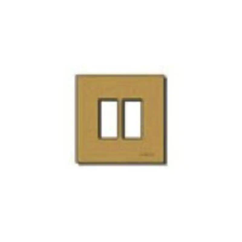 Placca 2M allum. scatto bronzo - Vimar 08606.BR