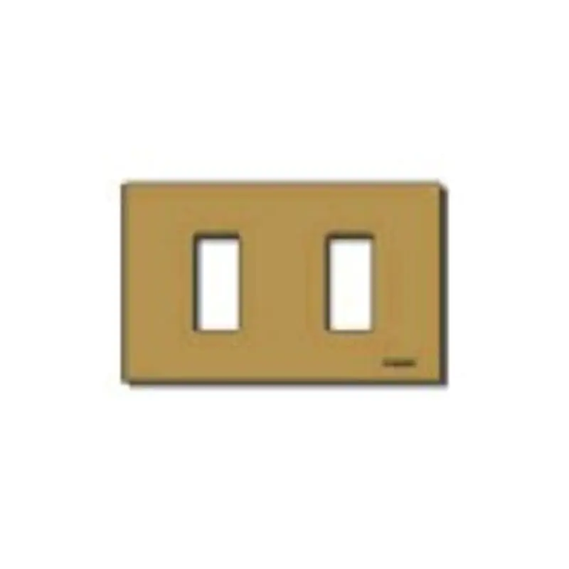 Placca 2M allum. scatto bronzo - Vimar 08636.BR