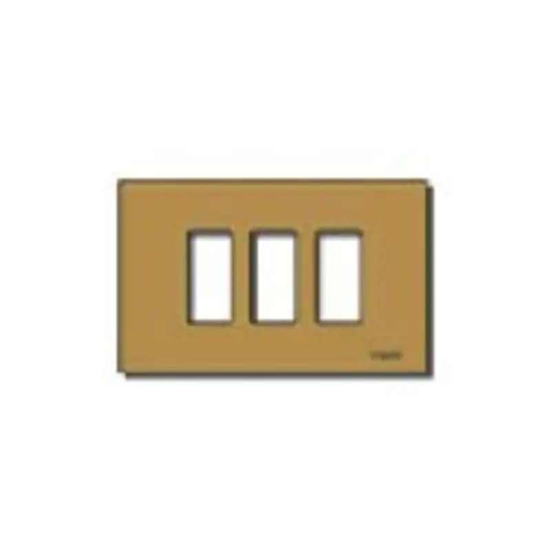 Placca 3M allum. scatto bronzo - Vimar 08637.BR