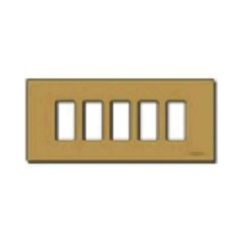 Placca 5M allum. scatto bronzo - Vimar 08639.BR