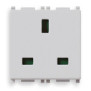 Presa 2P+T 13A inglese Silver - Vimar 14219.SL