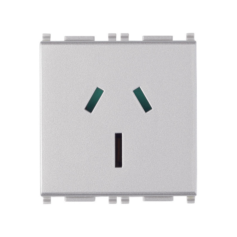 Presa SICURY 2P+T 15A Australia Silver - Vimar 14262.SL