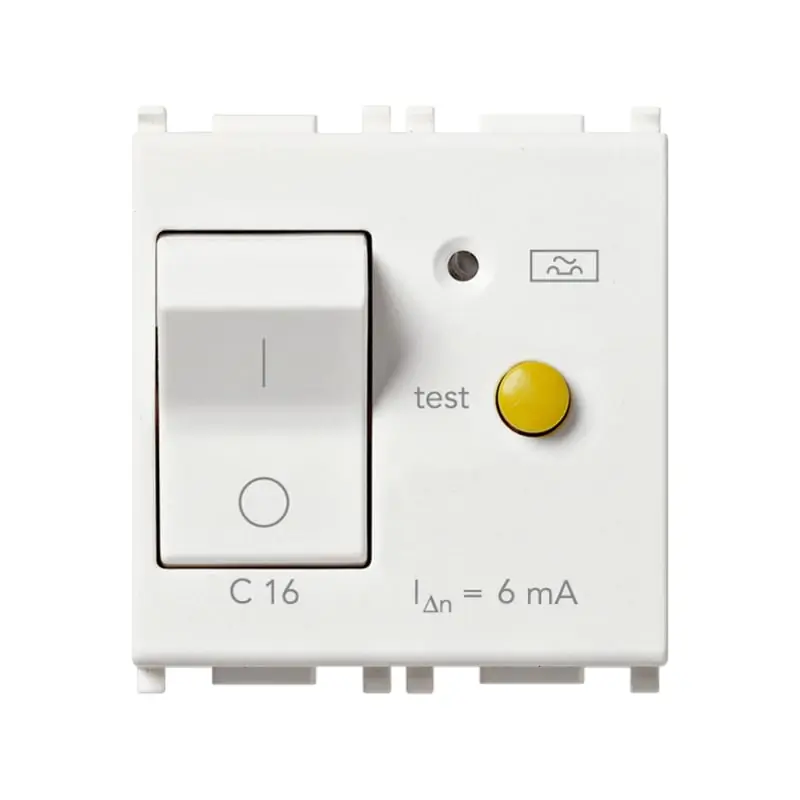 Interruttore MTDiff. 1P+N C16 6mA bianco - Vimar 14411.16.6
