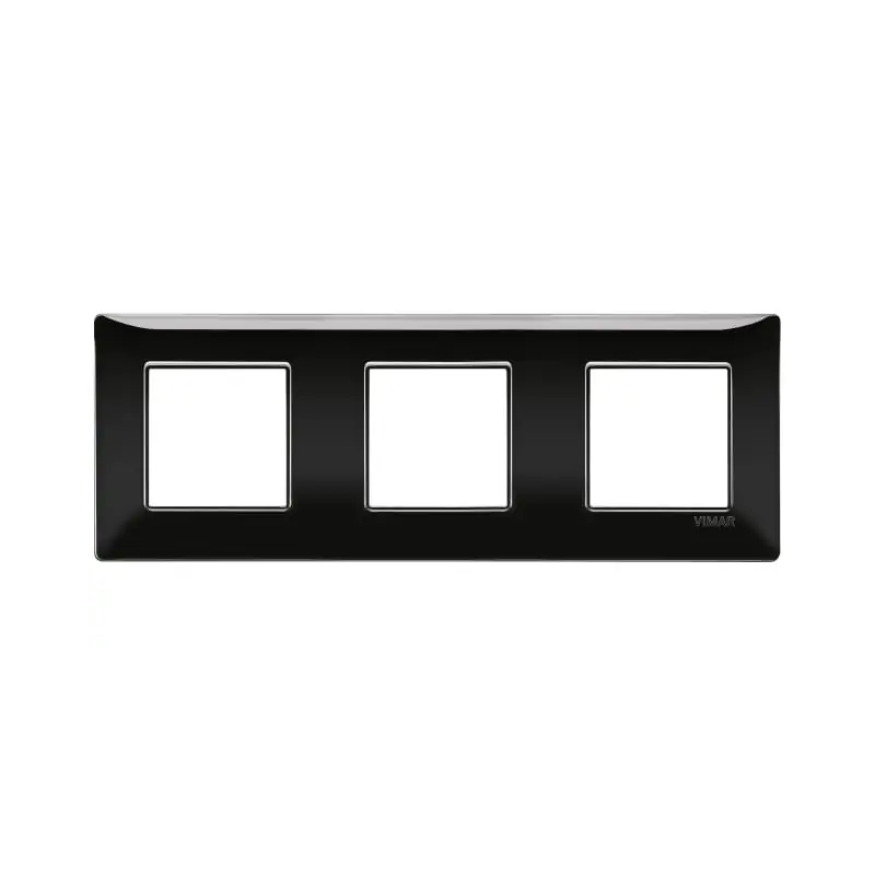 Placca 6M (2+2+2) int71 nero - Vimar 14644.05