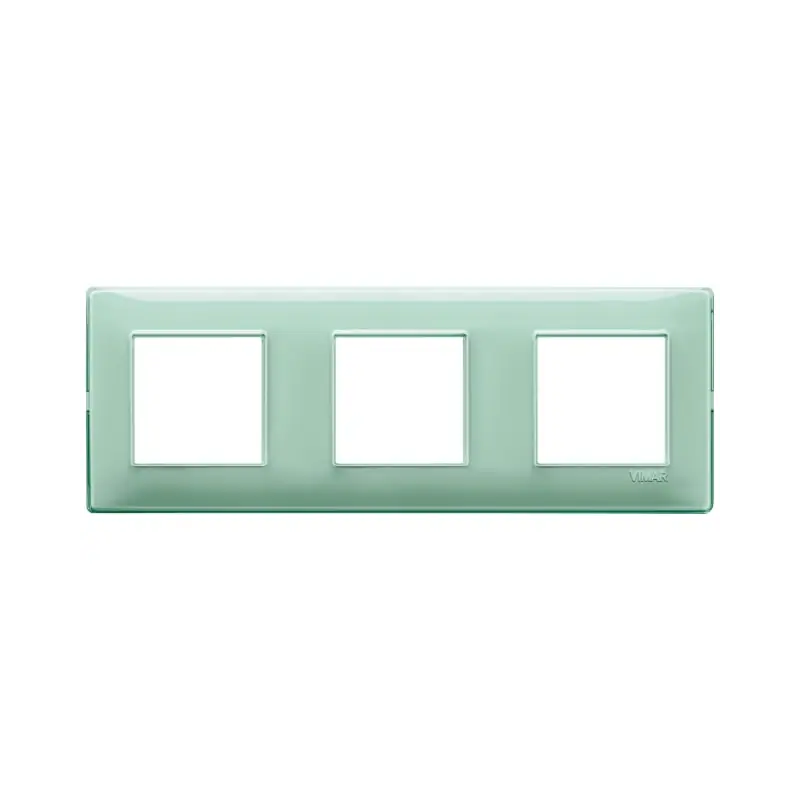 Placca 6M (2+2+2) int71 Reflex menta - Vimar 14644.44