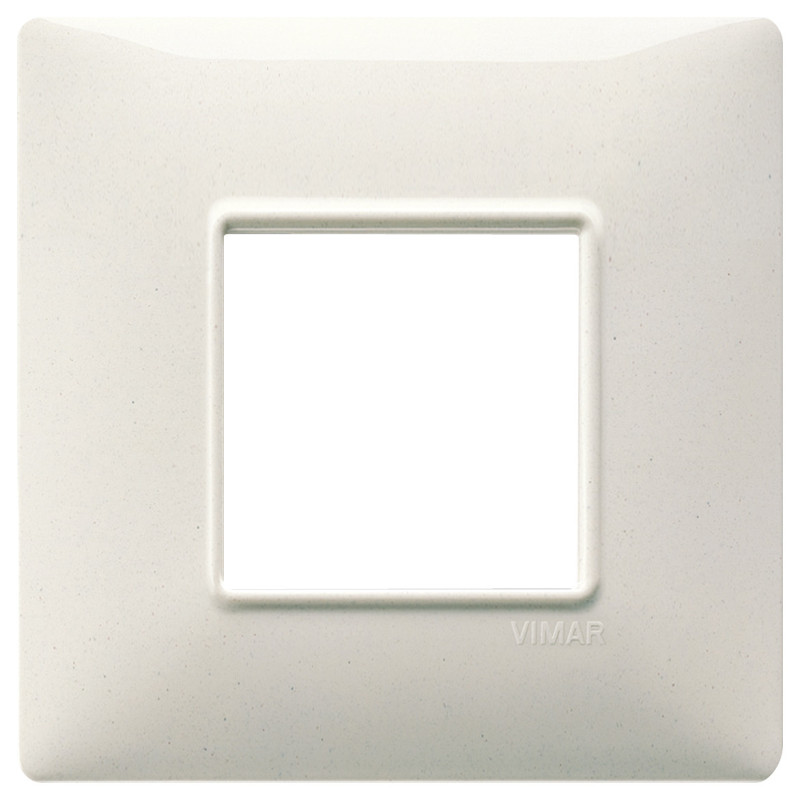 Placca 2M BS bianco granito - Vimar 14647.06