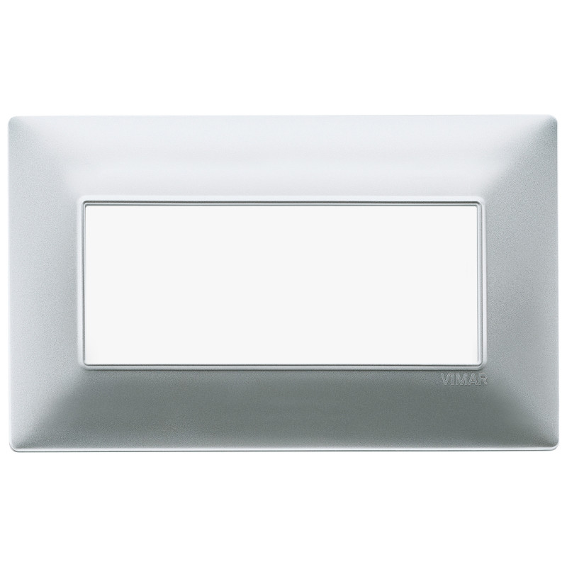Placca 5M BS argento opaco - Vimar 14649.20