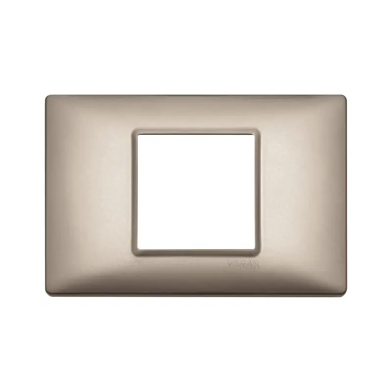 Placca 2M centrali nichel perlato - Vimar 14652.74