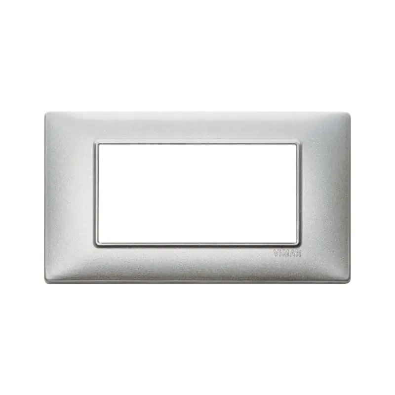 Placca 4M argento metallizzato - Vimar 14654.71