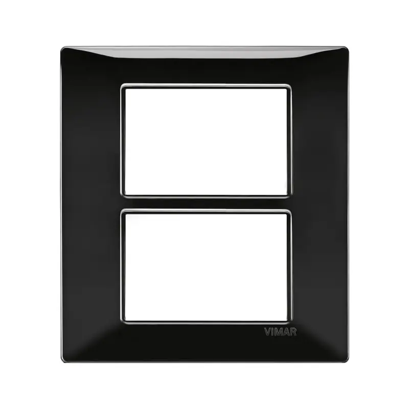 Placca 6M (3+3) nero - Vimar 14659.05
