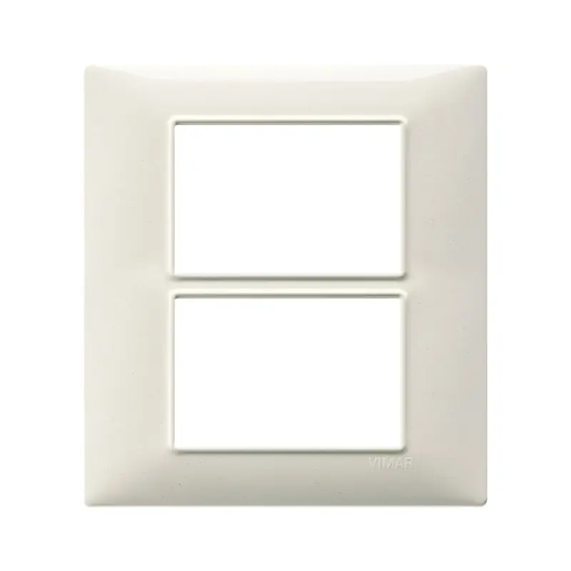 Placca 6M (3+3) bianco granito - Vimar 14659.06