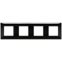 Placca 8M (2+2+2+2) int71 nero - Vimar 14669.05