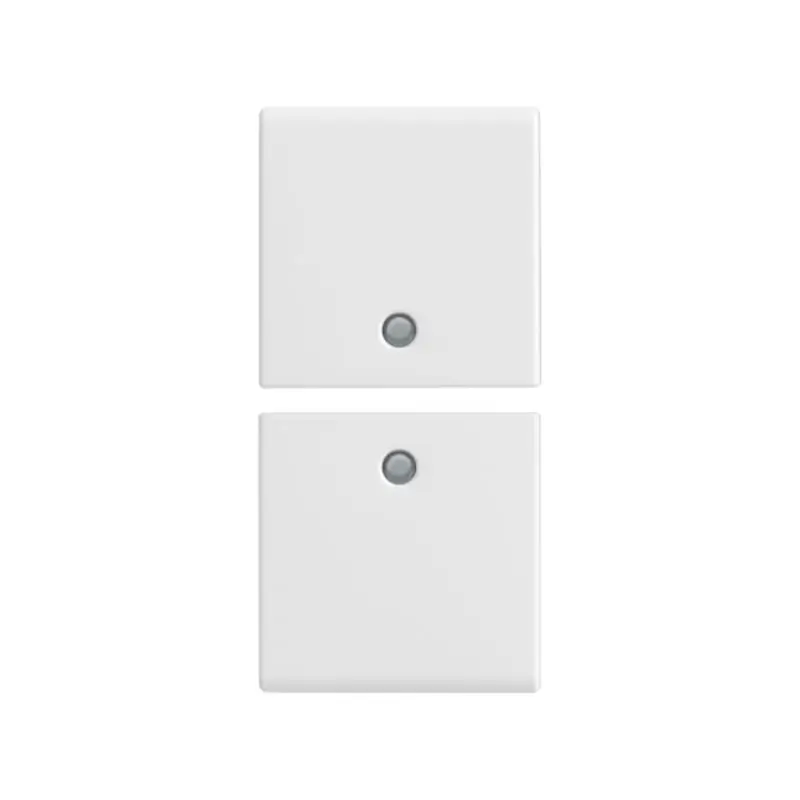 Due mezzi tasti 1M neutro pers. bianco - Vimar 14751