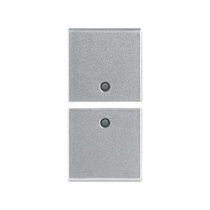 Due mezzi tasti 1M neutro pers. Silver - Vimar 14751.SL