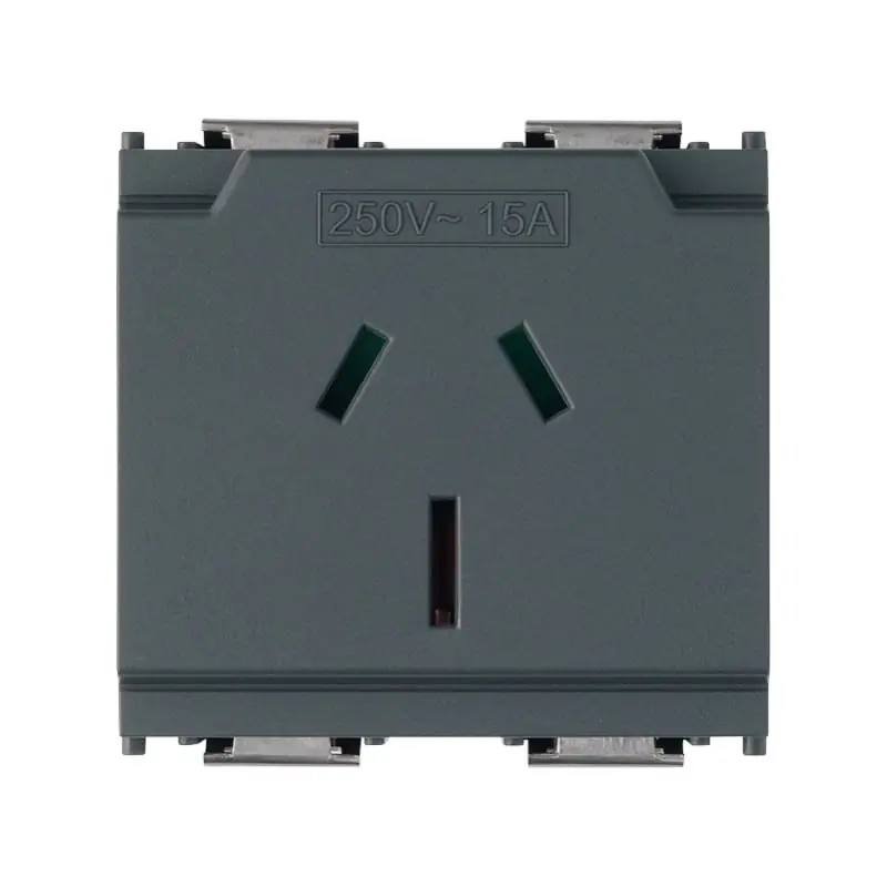 Presa SICURY 2P+T 15A Australia grigio - Vimar 16262