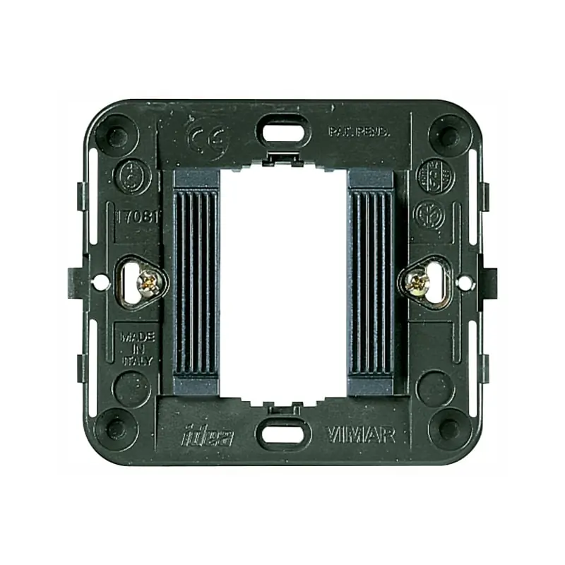 Supporto rigato 1M +griffe grigio - Vimar 17081