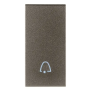 Tasto 1M simbolo campanello Metal - Vimar 19021.C.M