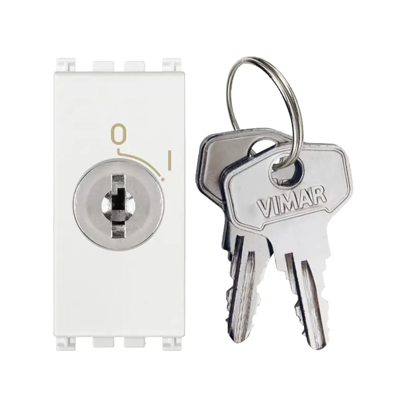 Pulsante 2P NO 16A +chiave unif. bianco - Vimar 19086.CU.B