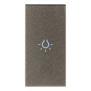 Tasto 1M simbolo luce assiale Metal - Vimar 19131.L.M
