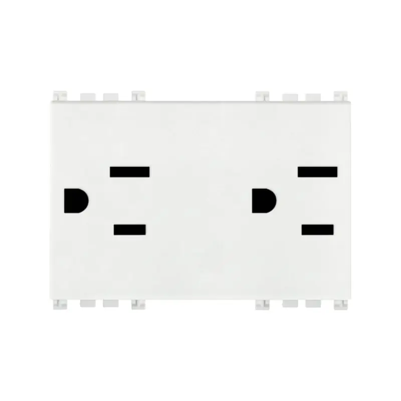 Due prese 2P+T 15A USA+SASO bianco - Vimar 19246.B