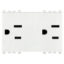 Due prese 2P+T 15A USA+SASO bianco - Vimar 19246.B