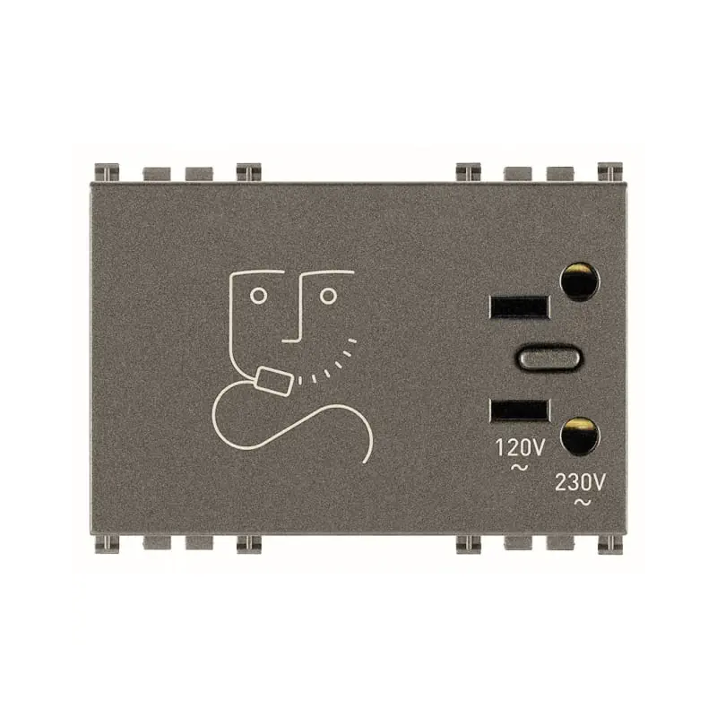 Presa per rasoio 230V Metal - Vimar 19290.M