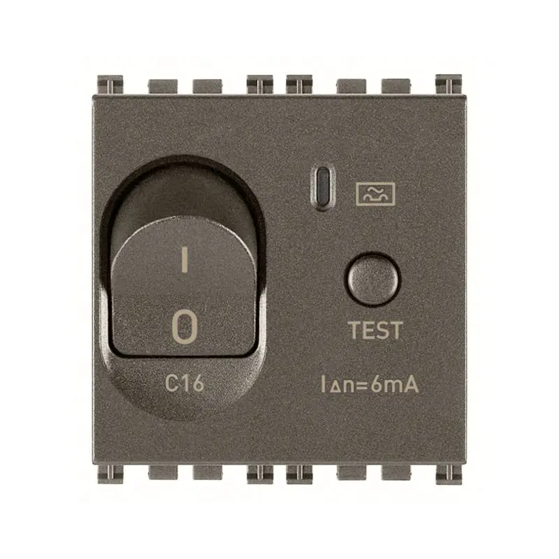 Interruttore MT Diff. 1P+N C16 6mA Metal - Vimar 19411.16.6.M