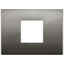Placca Classic 2M centrali cromo nero - Vimar 19652.09