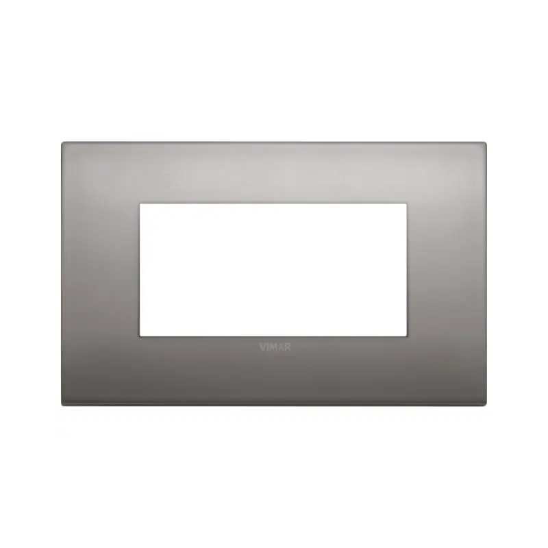 Placca Classic 4M nichel nero - Vimar 19654.10