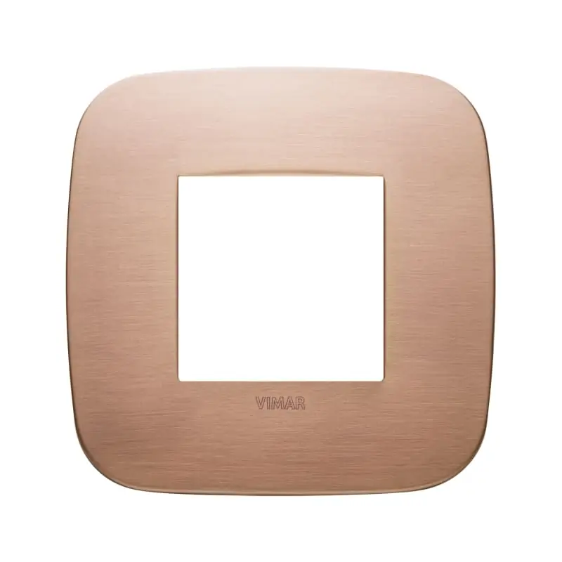 Placca Round 2M rame spazzolato - Vimar 19672.11