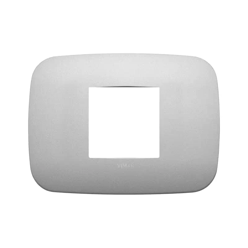 Placca Round 2M centrali argento matt - Vimar 19682.23