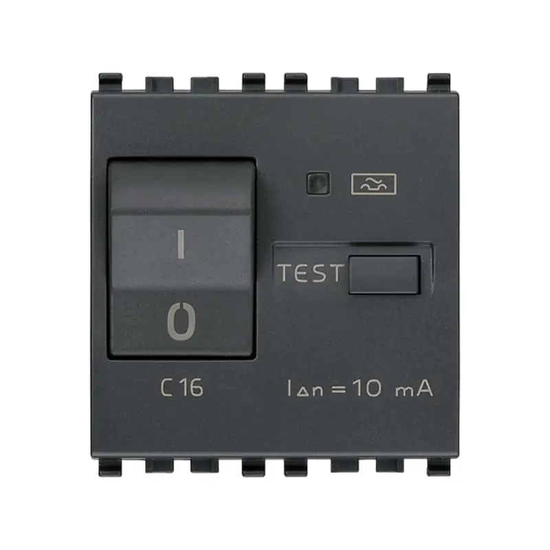 Interruttore MTDiff.1P+N C16 10mA grigio - Vimar 20411.16