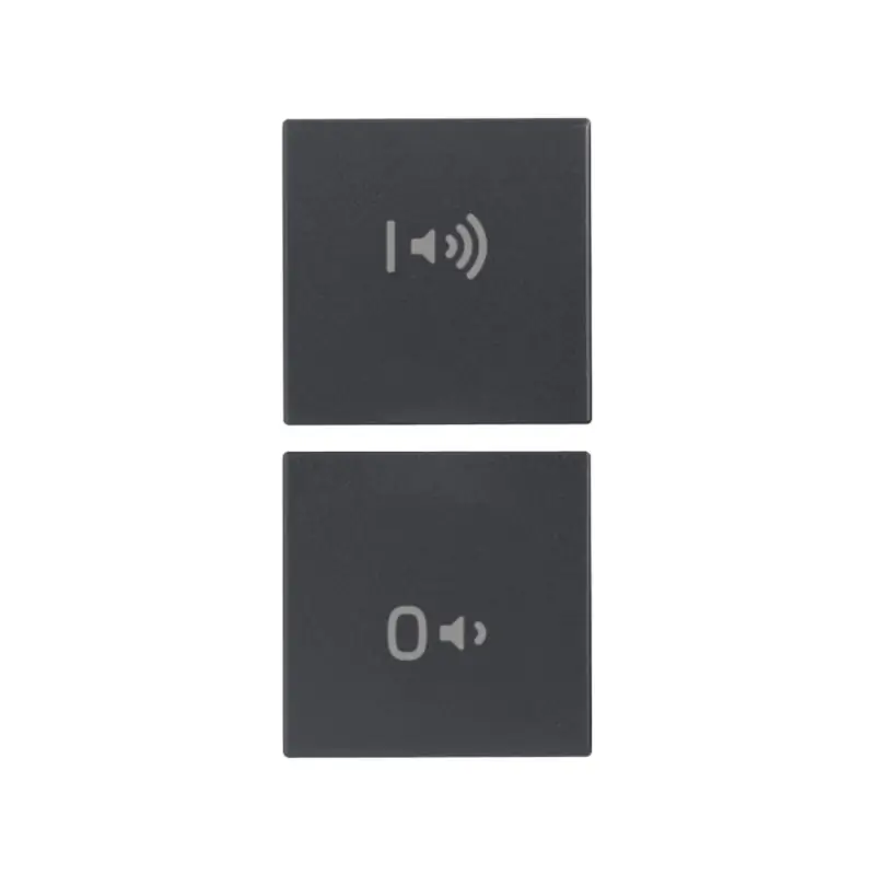 Due mezzi tasti 1M ON/OFF volume grigio - Vimar 20751.4