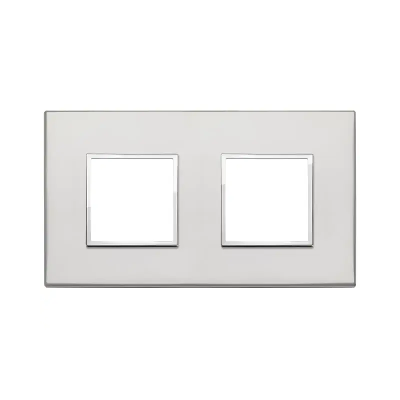 Placca 4M (2+2) int71 argento - Vimar 21643.07.01