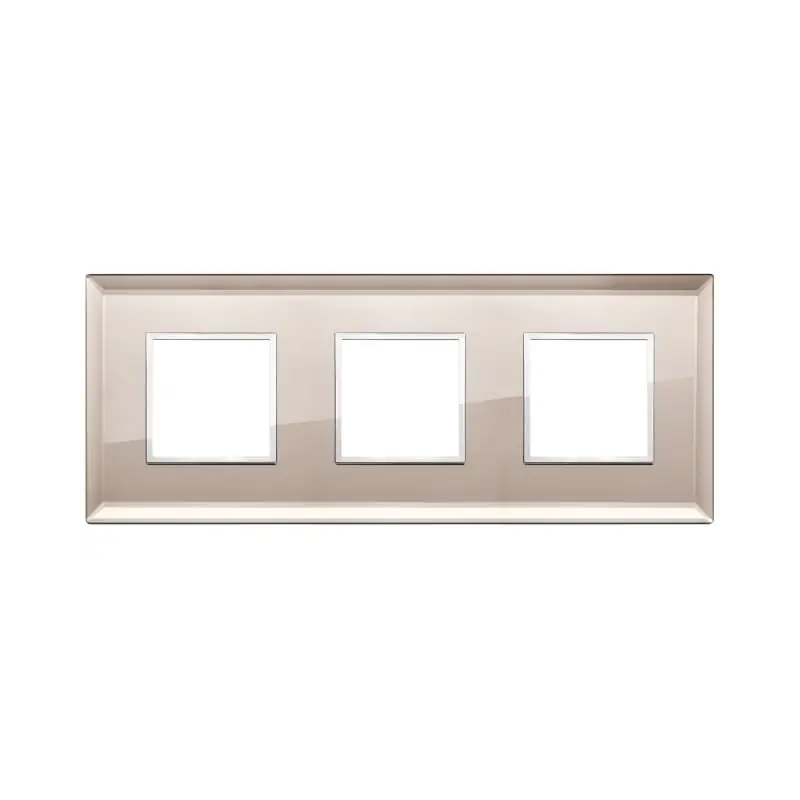 Placca 6M (2+2+2)int71 specchio bronzato - Vimar 21644.75