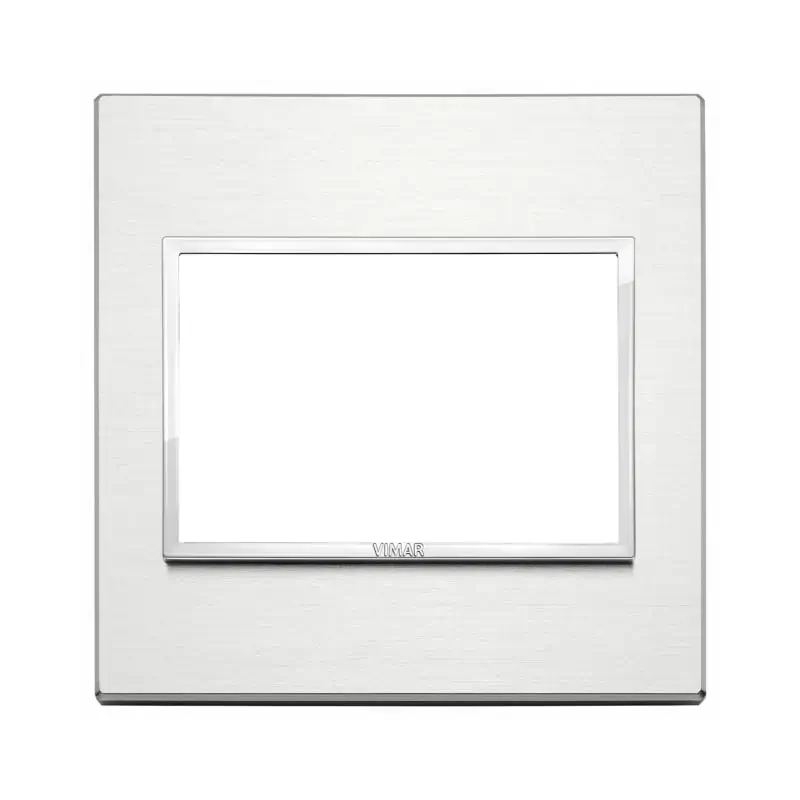 Placca 3M BS alluminio brillante - Vimar 21648.01