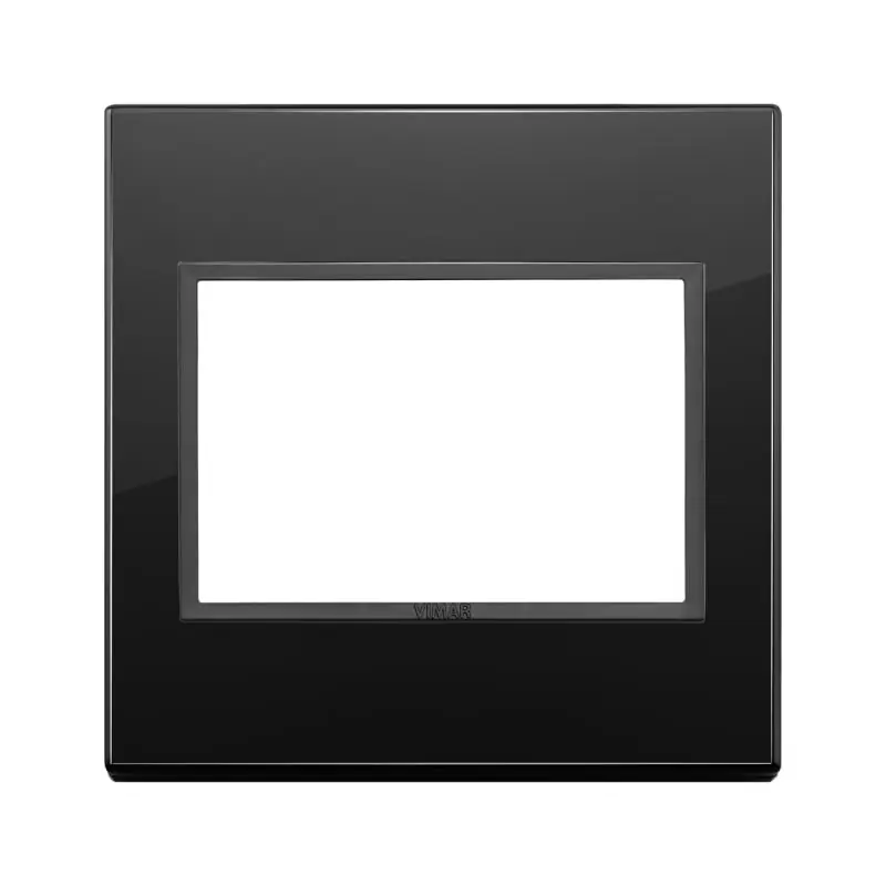 Placca 3M BS nero totale diamante - Vimar 21648.88