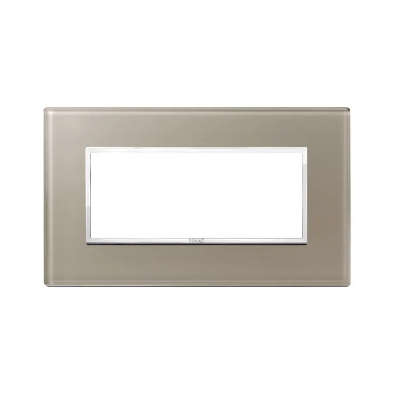 Placca 5M BS opale bruno - Vimar 21649.74