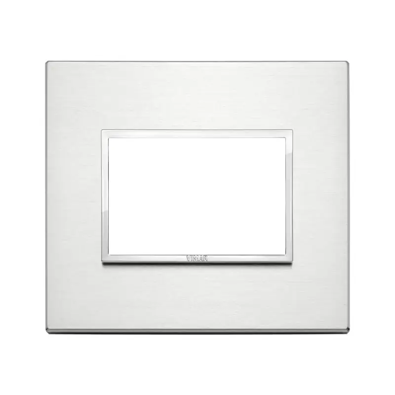 Placca 3M alluminio brillante - Vimar 21653.01