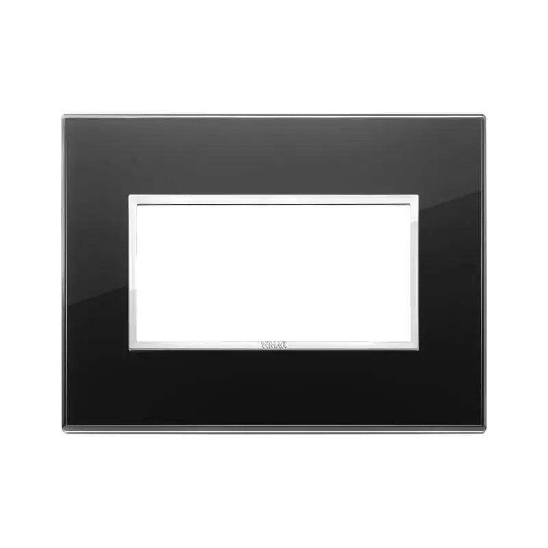 Placca 4M nero diamante - Vimar 21654.76