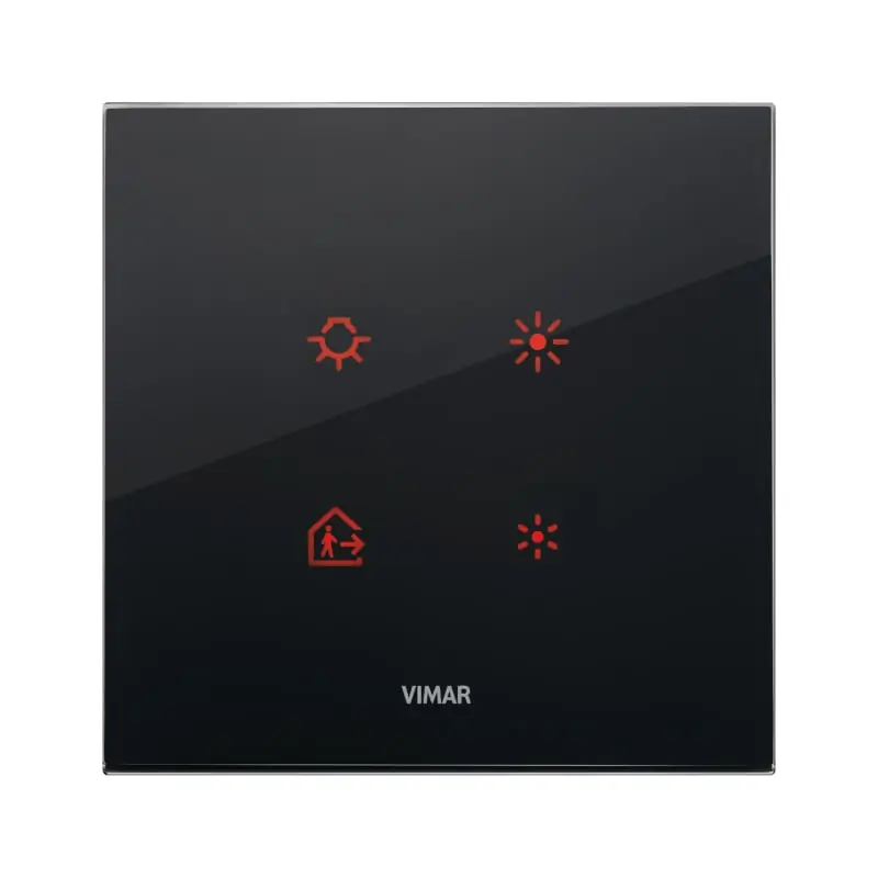 Placca 2M nero diamante - Vimar 21662.76